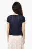 Impress Cap Sleeve Crochet Shrug Cardigan - Navy sold by Fairweather