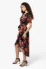Limite Floral Belted Crossover Maxi Dress - Navy sold by Fairweather