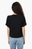 Magazine V-Neck Bell Sleeve Blouse - Black sold by Fairweather