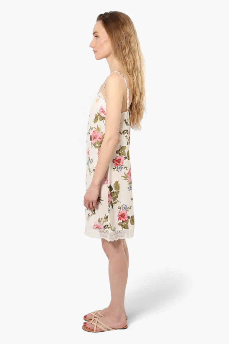 New Look Floral Lace Detail Day Dress - Cream sold by Fairweather product image thumbnail 3