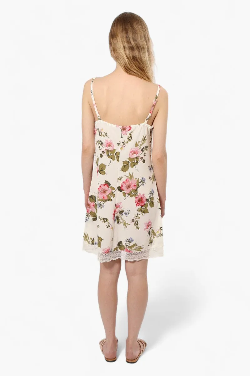 New Look Floral Lace Detail Day Dress - Cream sold by Fairweather product image thumbnail 4