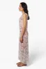 Majora Leaf Pattern Mesh Maxi Dress - Beige sold by Fairweather