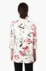 Limite Floral Roll Up Sleeve Open Blazer - White sold by Fairweather