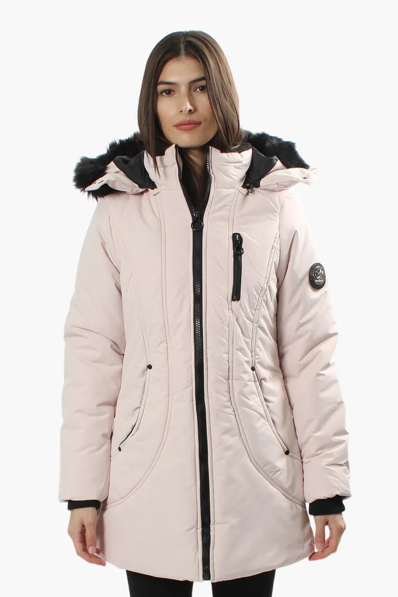 Oppenheimer Curve Stitch Parka Jacket - Pink sold by Fairweather