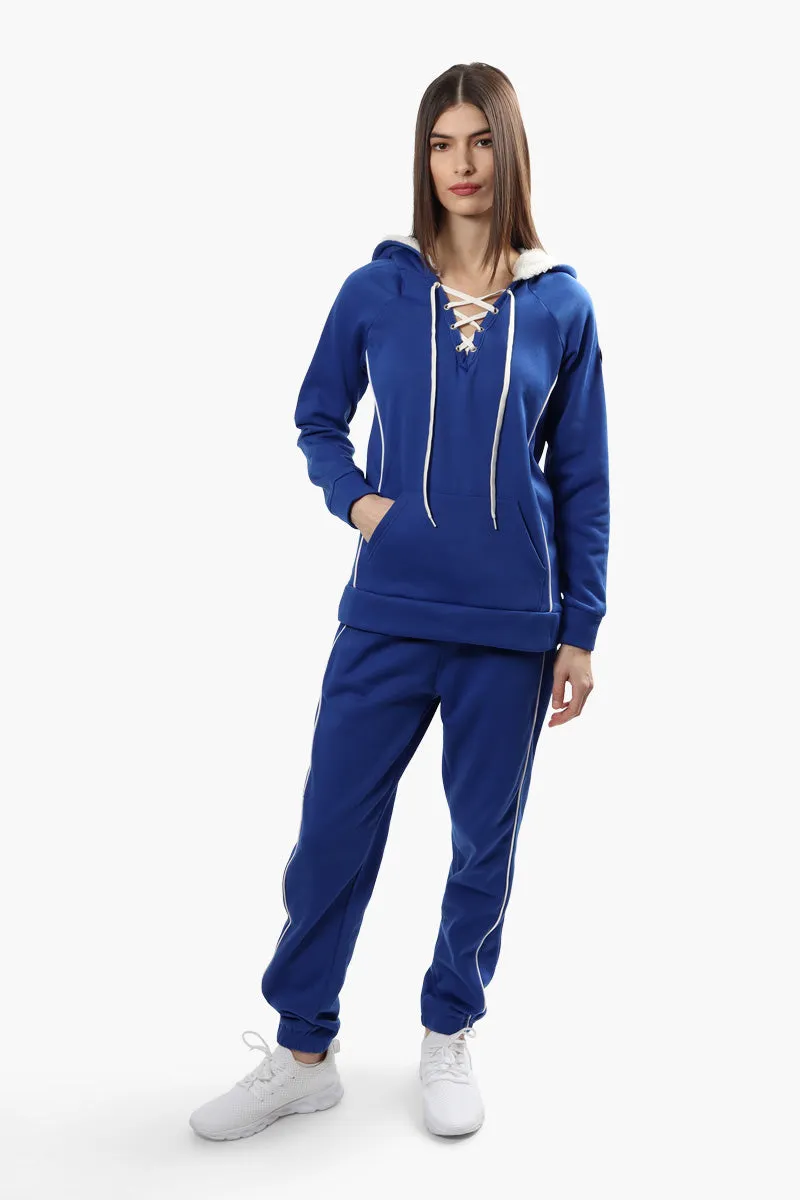 Canada Weather Gear Sherpa Lined Lace Up Hoodie - Blue sold by Fairweather product image thumbnail 2