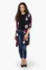 International INC Company Floral Roll Up Sleeve Cardigan - Navy sold by Fairweather