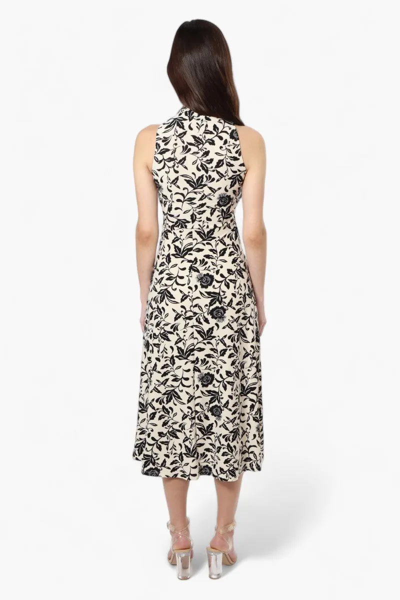 Beechers Brook Sleeveless Front Twist Maxi Dress - Cream sold by Fairweather product image thumbnail 4