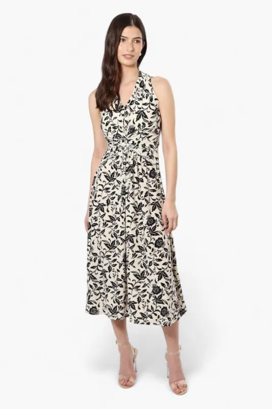 Beechers Brook Sleeveless Front Twist Maxi Dress - Cream sold by Fairweather