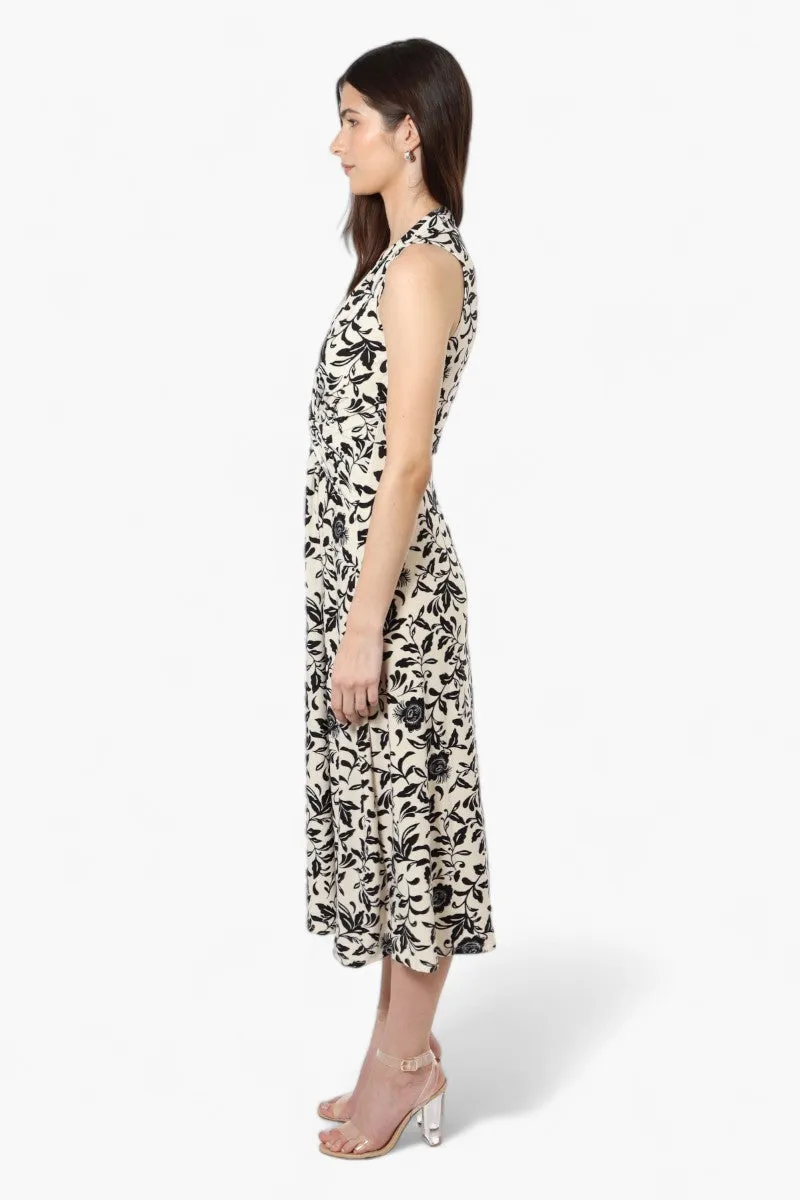 Beechers Brook Sleeveless Front Twist Maxi Dress - Cream sold by Fairweather product image thumbnail 3