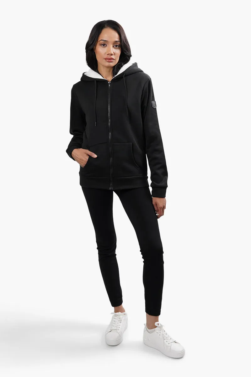 Fahrenheit Sherpa Lined Front Zip Hoodie - Black sold by Fairweather product image thumbnail 2