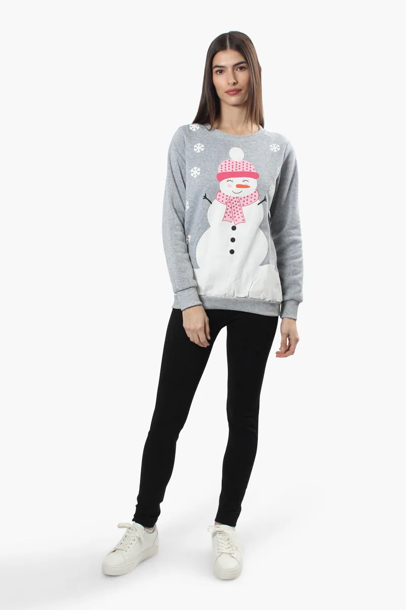 Ugly Christmas Sweater Snowman Print Christmas Sweater - Grey sold by Fairweather product image thumbnail 2