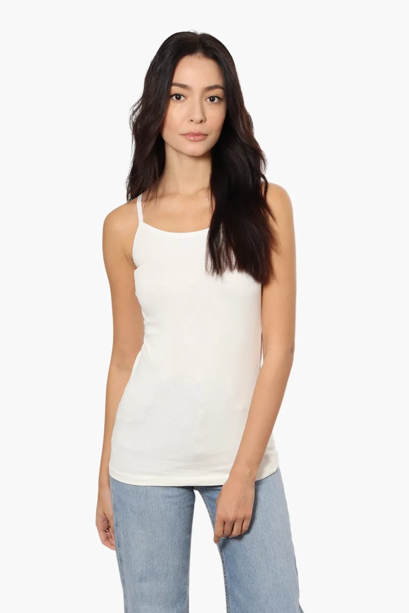 Majora Solid Basic Cami Tank Top - White sold by Fairweather
