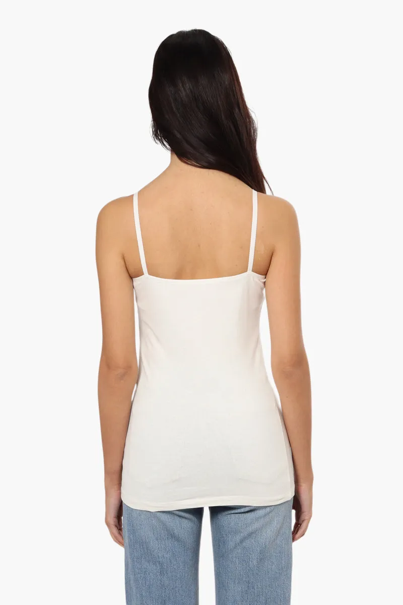 Majora Solid Basic Cami Tank Top - White sold by Fairweather product image thumbnail 4
