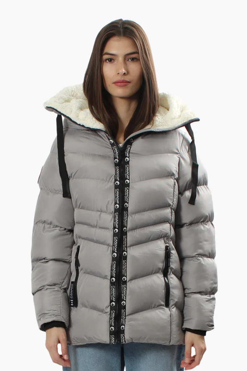 Canada Weather Gear Sherpa Hood Bomber Jacket - Grey sold by Fairweather
