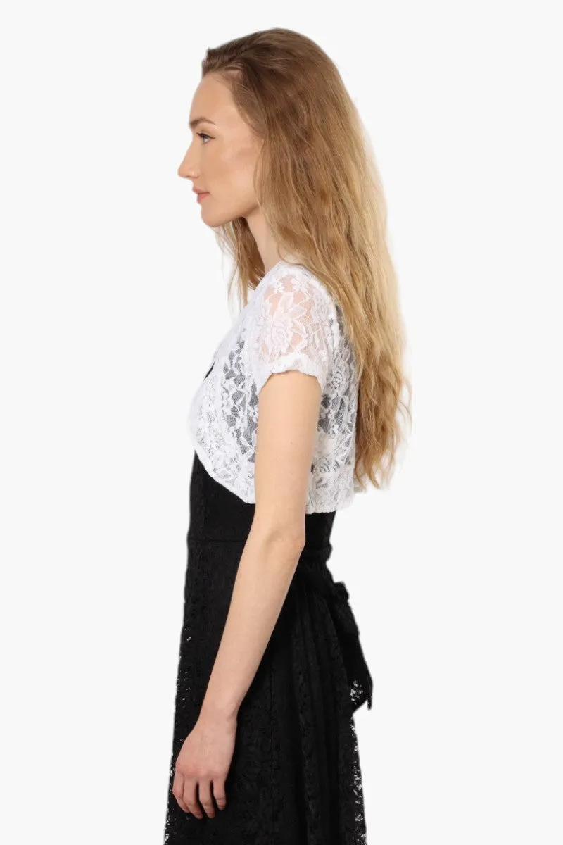 Majora Lace Cap Sleeve Shrug Cardigan - White sold by Fairweather product image thumbnail 3