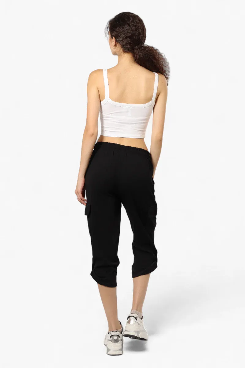 Impress Solid Tie Waist Cargo Pants - Black sold by Fairweather product image thumbnail 4