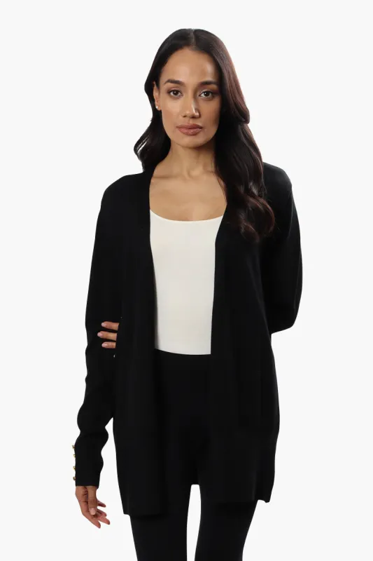 Beechers Brook Long Sleeve Open Front Cardigan - Black sold by Fairweather