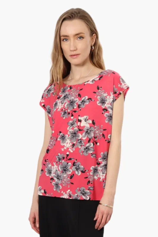 Impress Floral Cap Sleeve Shirt - Pink sold by Fairweather