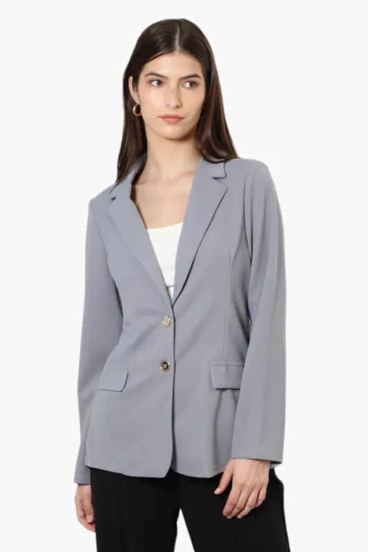 Limite Solid 2 Button Blazer - Grey sold by Fairweather