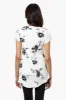 Impress Floral High Low Cap Sleeve Blouse - White sold by Fairweather