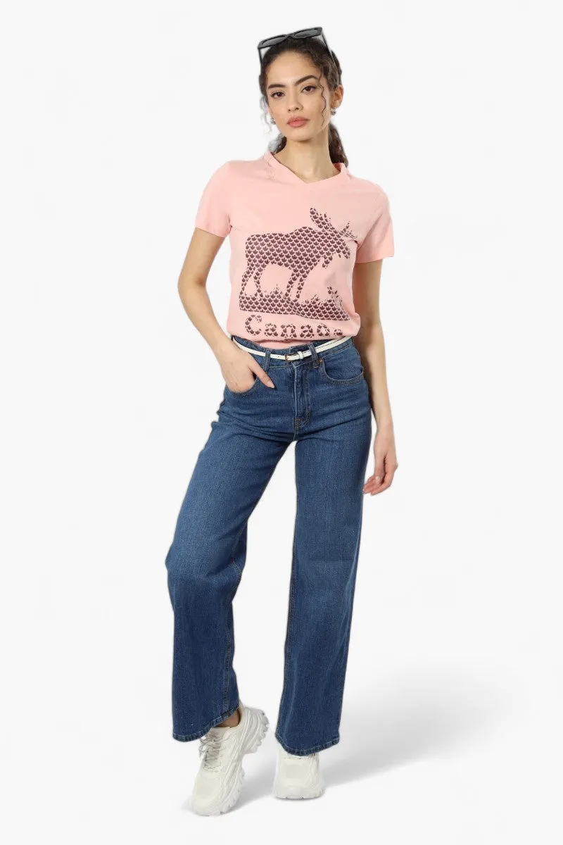 Canada Weather Gear Moose Print Tee - Pink sold by Fairweather product image thumbnail 2