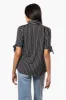 Urbanology Striped Tie Sleeve Shirt - Black sold by Fairweather
