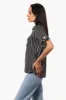 Urbanology Striped Tie Sleeve Shirt - Black sold by Fairweather