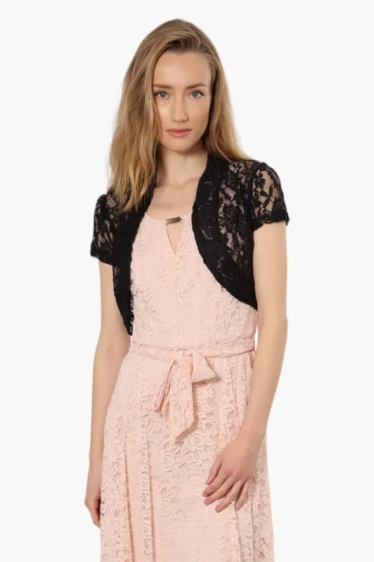 Majora Lace Cap Sleeve Shrug Cardigan - Black sold by Fairweather