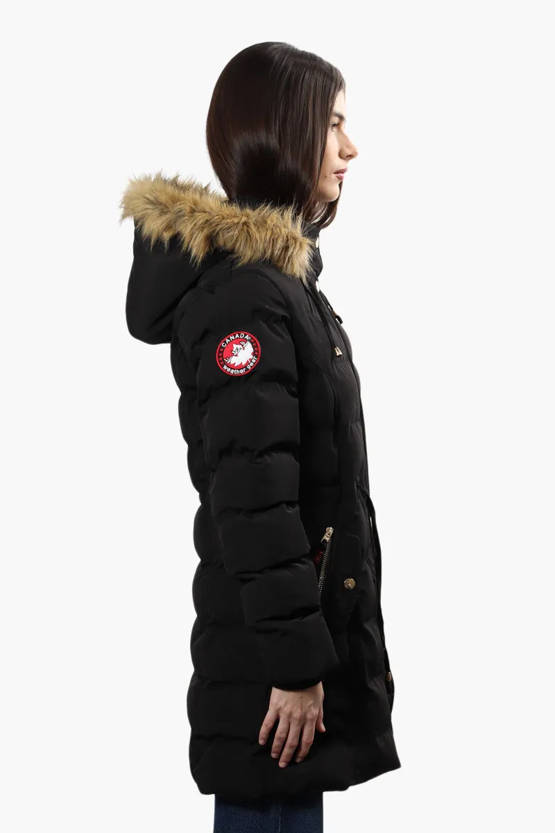 Canada Weather Gear Tie Waist Puffer Parka Jacket - Black sold by Fairweather product image thumbnail 3
