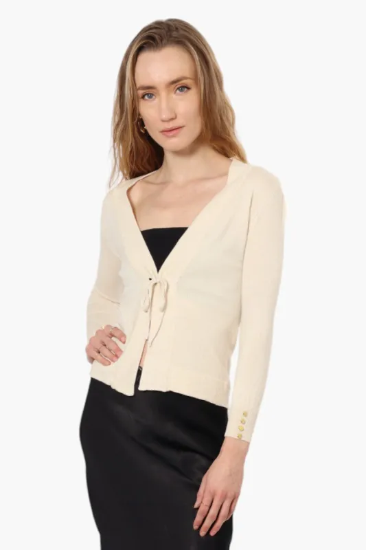 International INC Company Front Tie Shrug Cardigan - Cream sold by Fairweather