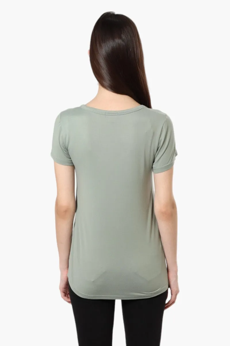 Magazine Henley Zip Pocket Tee - Olive sold by Fairweather product image thumbnail 4