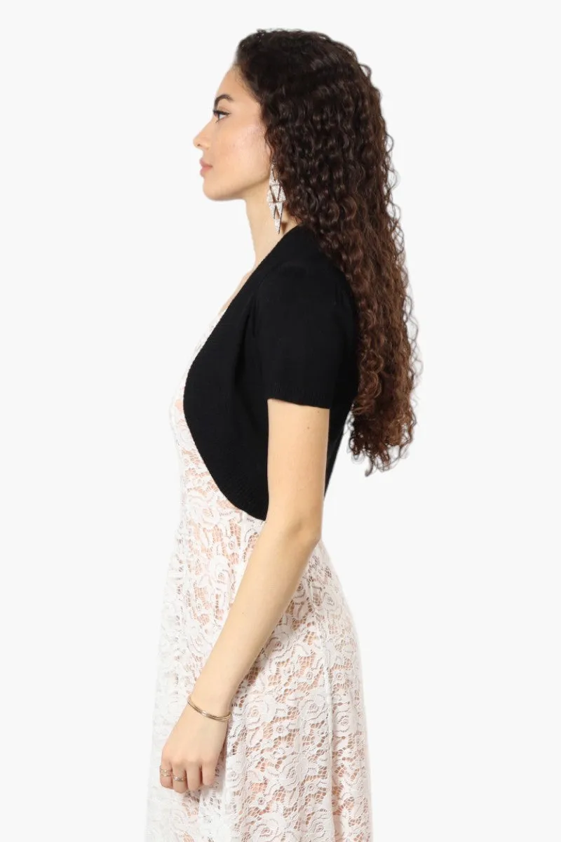 Impress Basic Cap Sleeve Shrug Cardigan - Black sold by Fairweather product image thumbnail 3