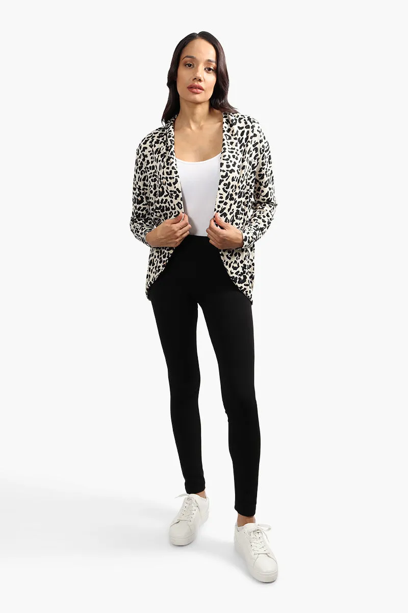 Majora Leopard Print Long Sleeve Cardigan - Beige sold by Fairweather product image thumbnail 2
