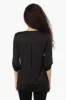 International INC Company Roll Up Sleeve Front Pocket Shirt - Black sold by Fairweather