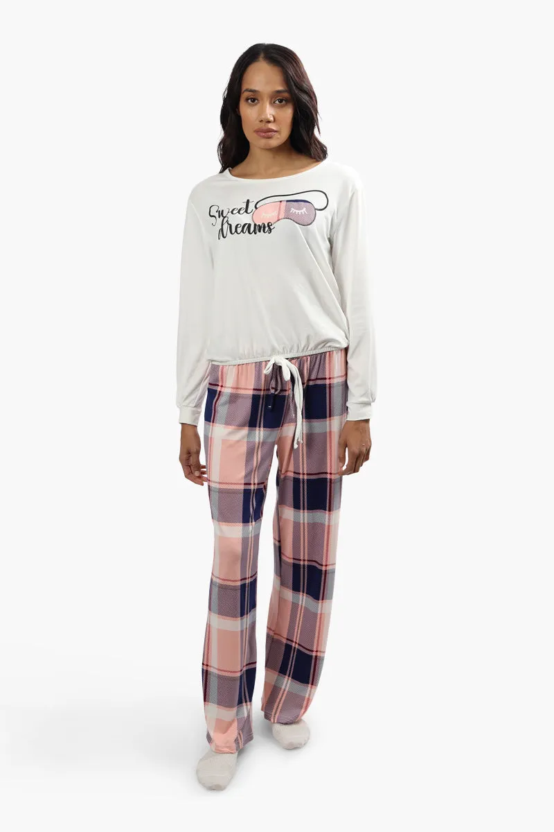 Canada Weather Gear Plaid Print Pajama Pants - Pink sold by Fairweather product image thumbnail 2