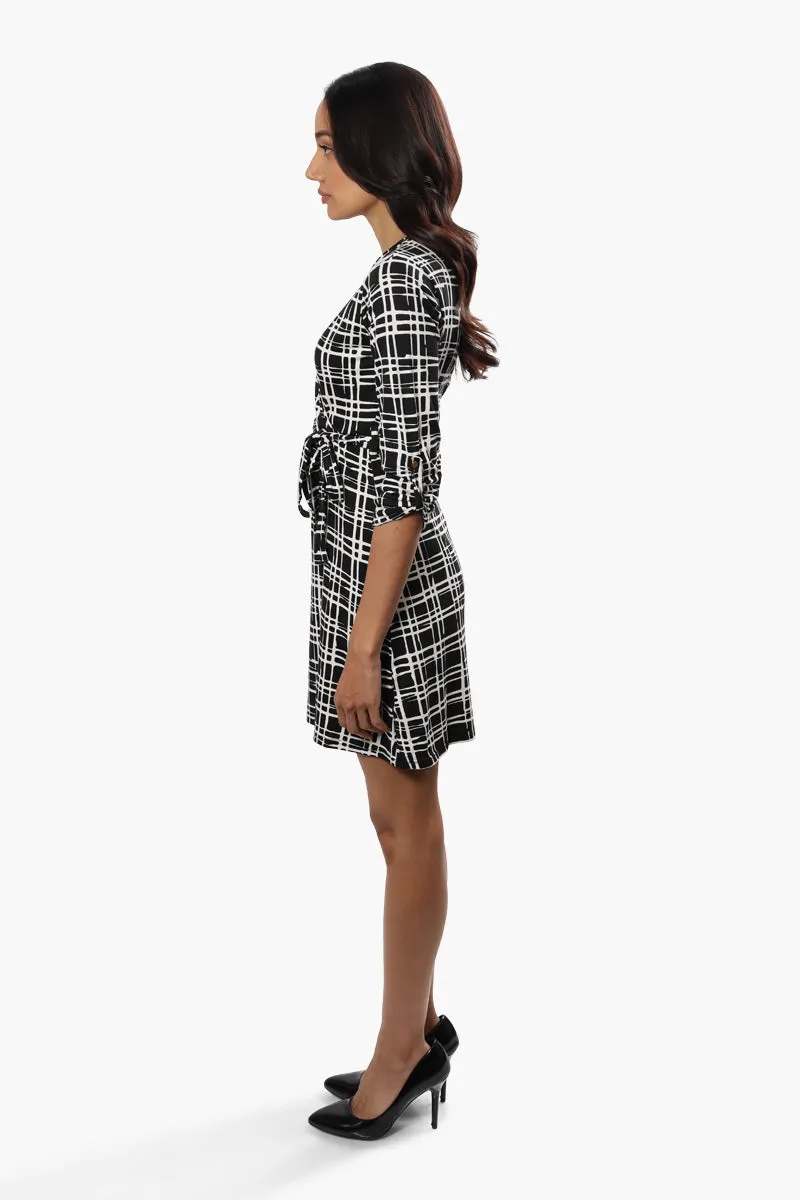 Majora Patterned Crossover Day Dress - Black sold by Fairweather product image thumbnail 3