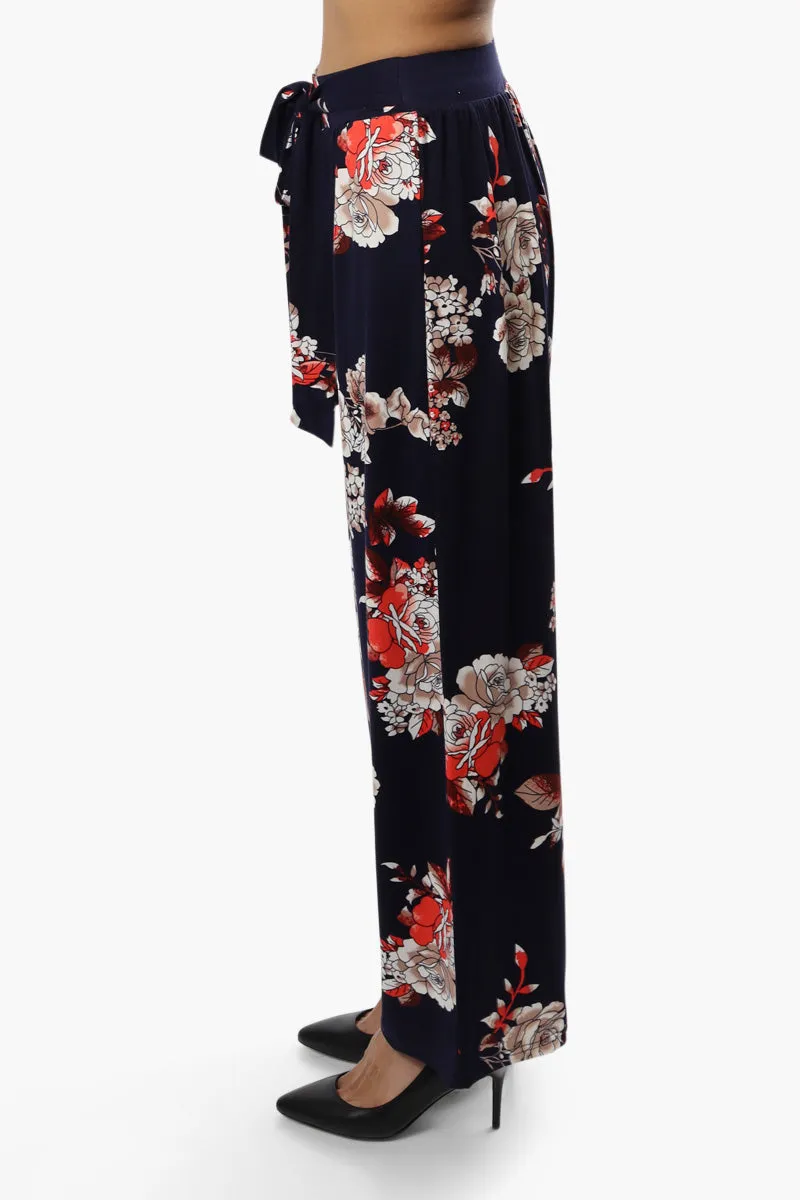 Majora Floral Wide Leg Pants - Navy sold by Fairweather product image thumbnail 3