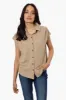 Impress Short Sleeve Button Down Shirt - Beige sold by Fairweather