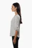 International INC Company Patterned Roll Up Sleeve Blouse - White sold by Fairweather