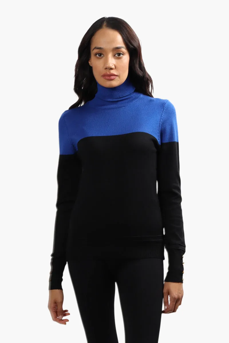 International INC Company Colour Block Pullover Sweater - Blue sold by Fairweather