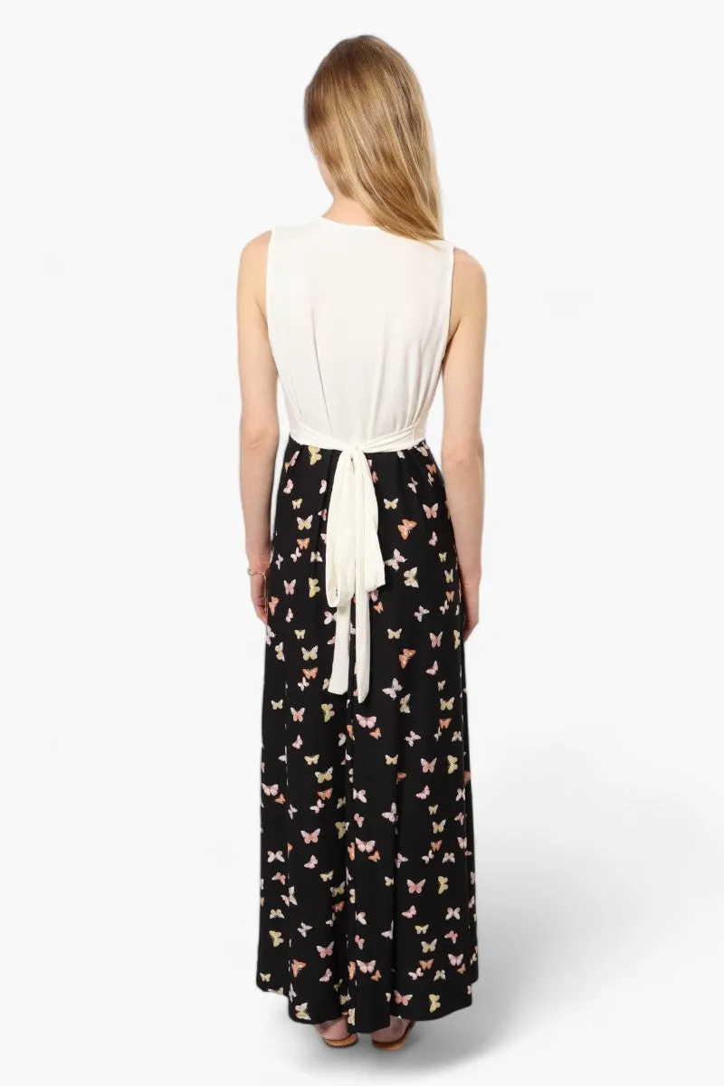 Limite Butterfly Sleeveless Crossover Maxi Dress - Black sold by Fairweather product image thumbnail 4