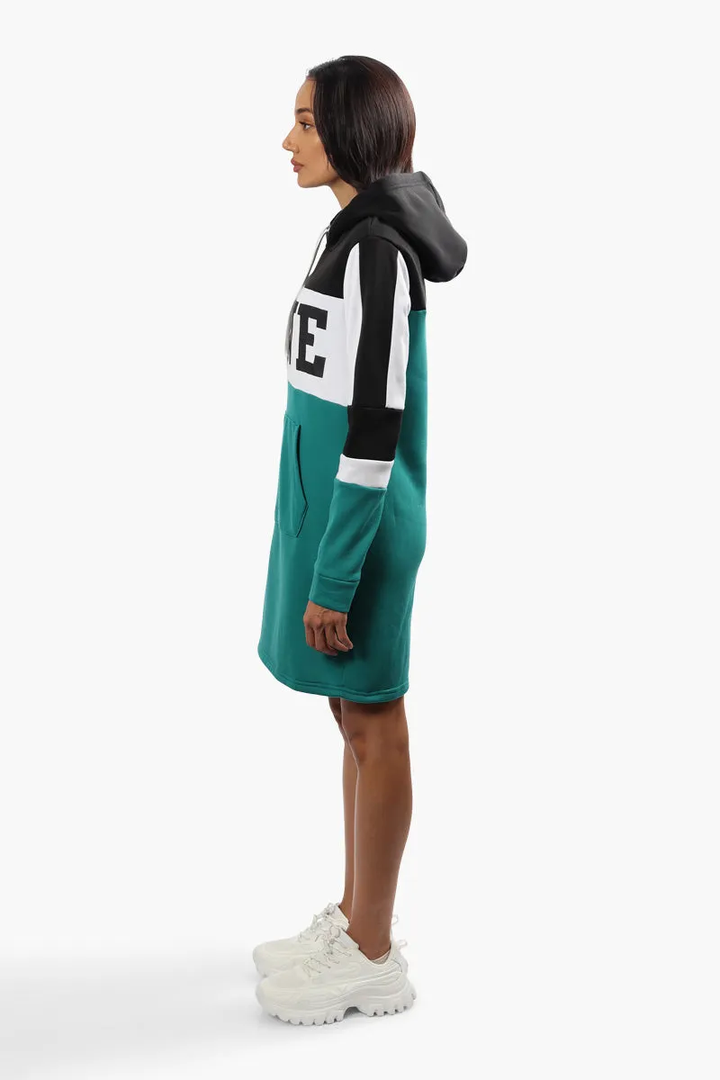 Fahrenheit Love Print Tunic Hoodie - Teal sold by Fairweather product image thumbnail 3