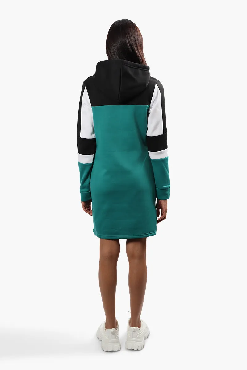 Fahrenheit Love Print Tunic Hoodie - Teal sold by Fairweather product image thumbnail 4