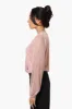 Limite Sheer Sleeve Lurex Blouse - Pink sold by Fairweather