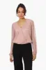 Limite Sheer Sleeve Lurex Blouse - Pink sold by Fairweather