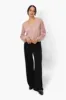 Limite Sheer Sleeve Lurex Blouse - Pink sold by Fairweather