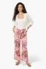 Beechers Brook Floral Belted Palazzo Pants - Pink sold by Fairweather