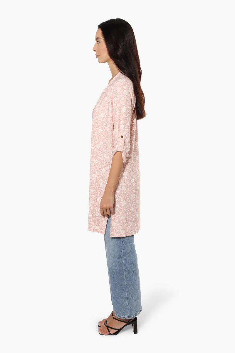 International INC Company Floral Roll Up Sleeve Cardigan - Pink sold by Fairweather product image thumbnail 3