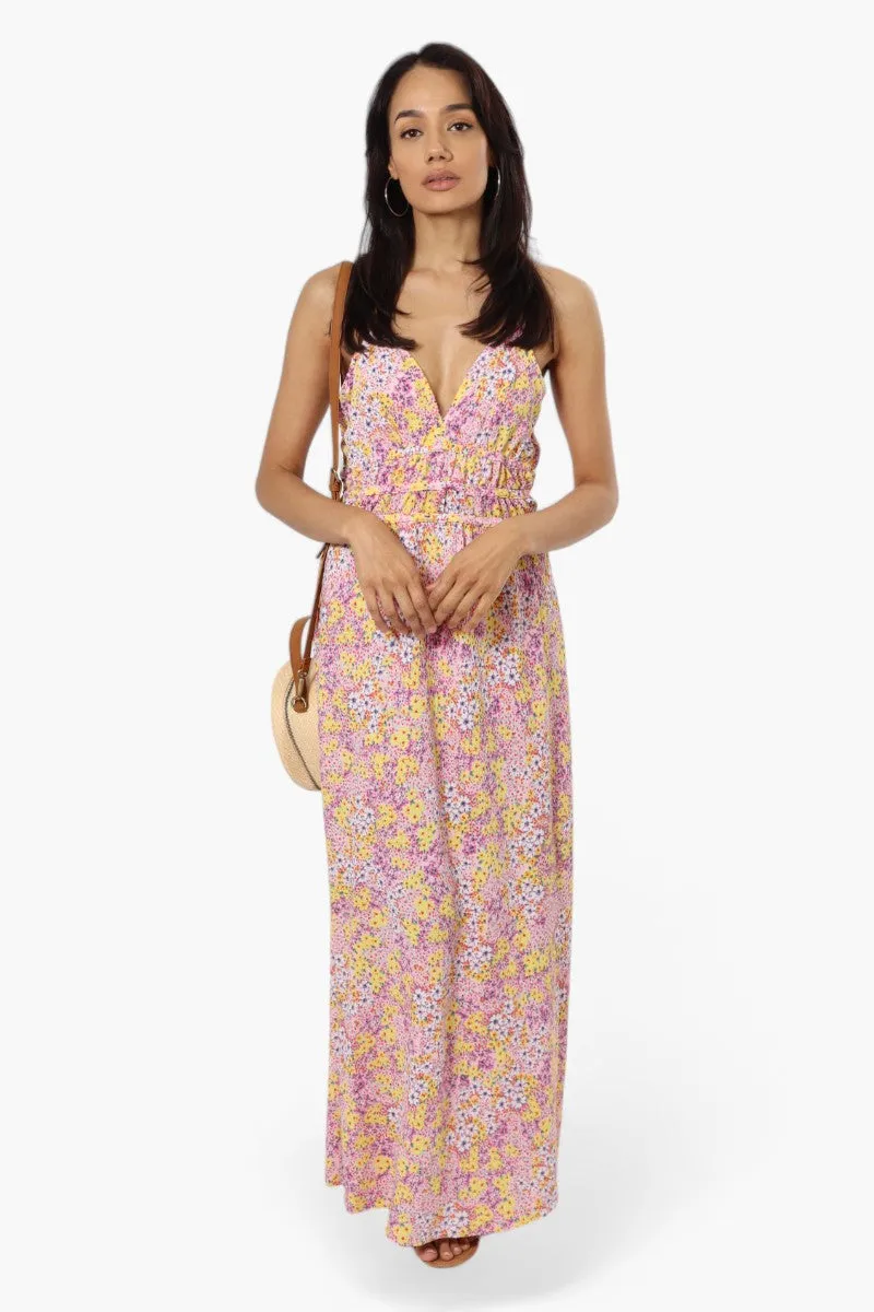 New Look Floral Cinched Waist Maxi Dress - Pink sold by Fairweather product image thumbnail 2