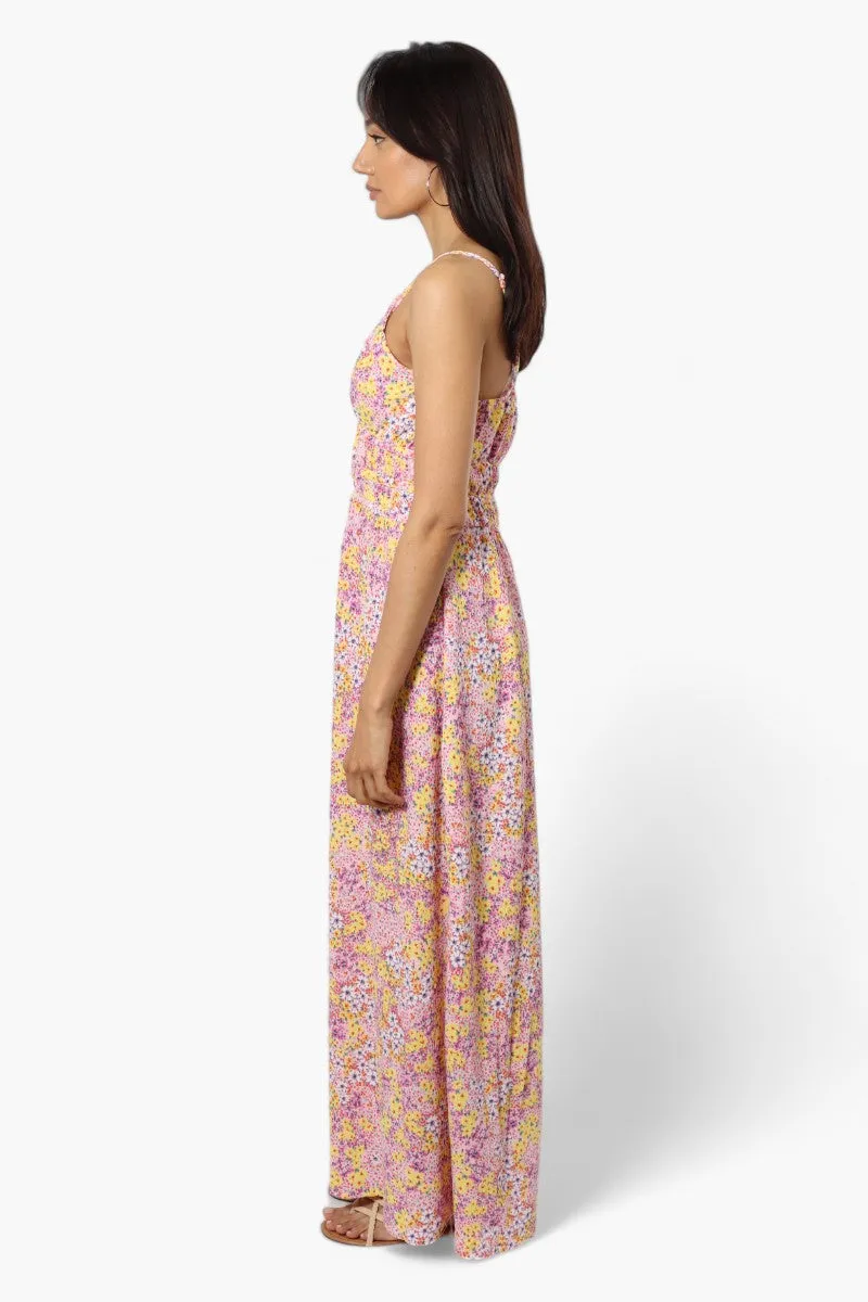 New Look Floral Cinched Waist Maxi Dress - Pink sold by Fairweather product image thumbnail 3